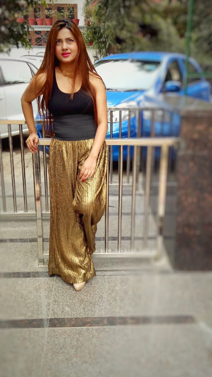 golden pants for ladies